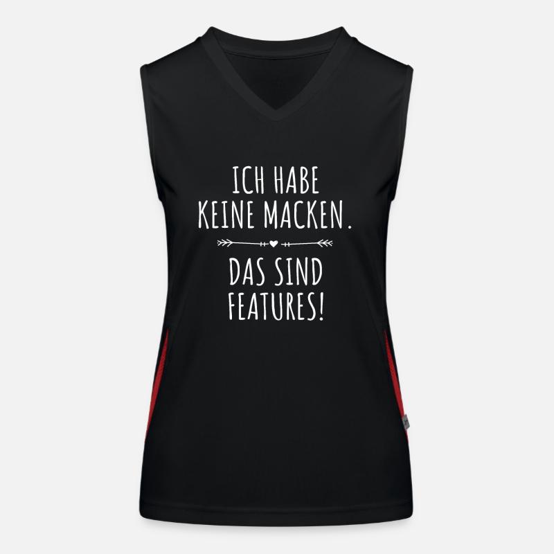 Ich Habe Keine Macken Das Sind Features Bug Macke Funktionelles Kontrast-Tank Top für Frauen
