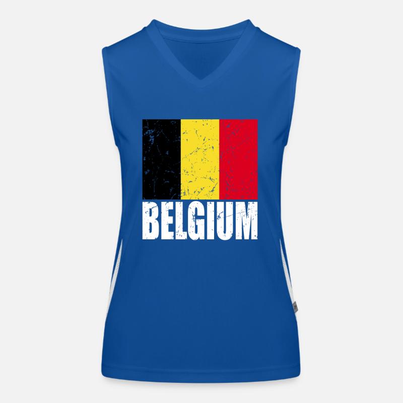 Drapeau de la Belgique Débardeur respirant contrasté Femme