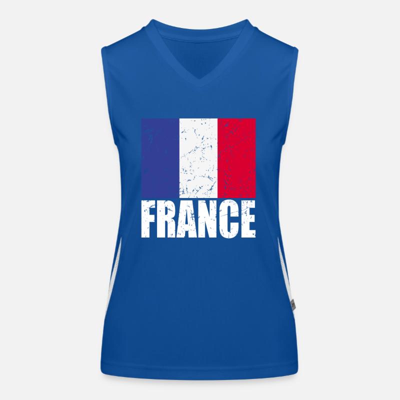 Français drapeau Débardeur respirant contrasté Femme