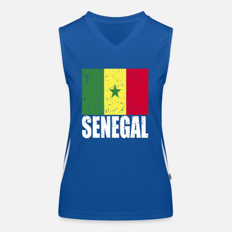 Drapeau du Sénégal Débardeur respirant contrasté Femme