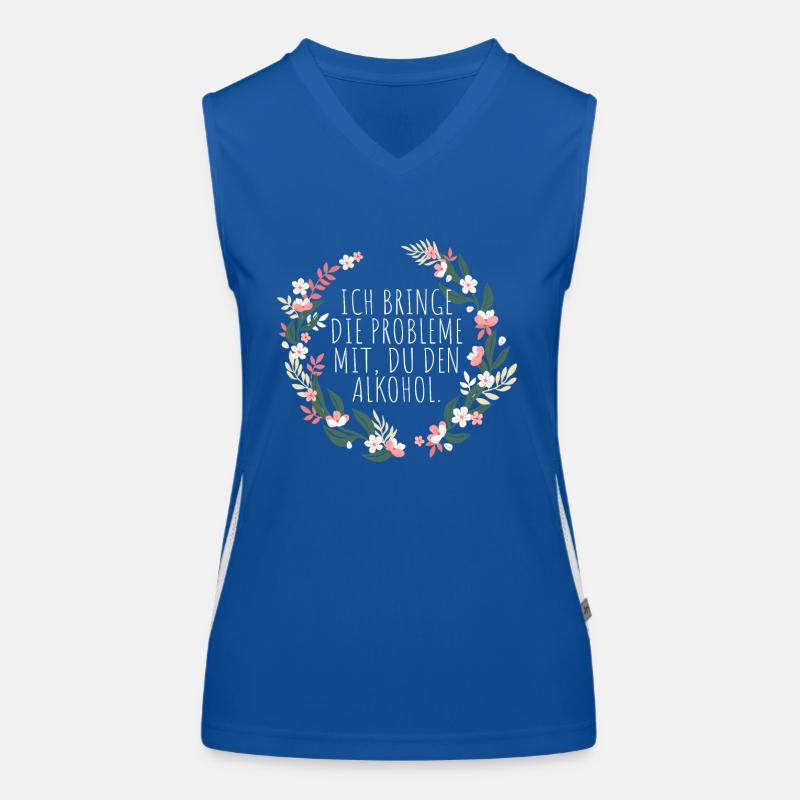 Ich Bringe Probleme Mit Du Den Alkohol Mädelsabend Funktionelles Kontrast-Tank Top für Frauen