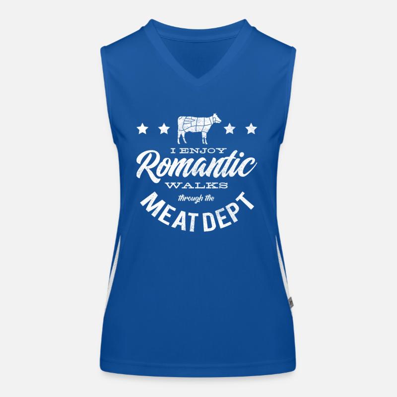 Fleischliebhaber, Fleisch, Schweinefleisch, BBQ Funktionelles Kontrast-Tank Top für Frauen