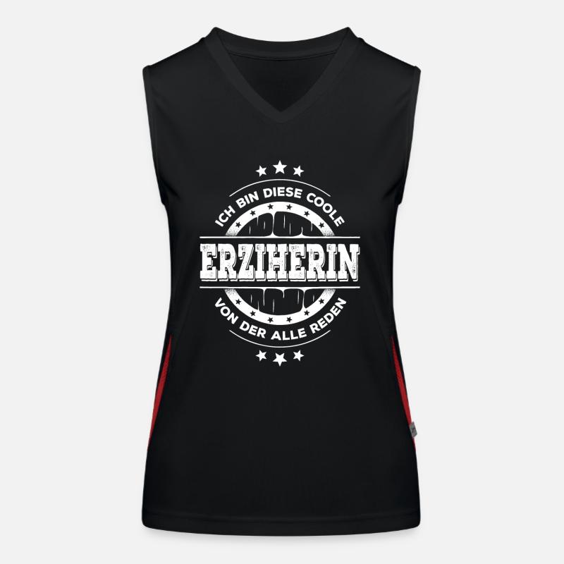 Erzieherin Geburtstag Kindergärtnerin Geschenk Funktionelles Kontrast-Tank Top für Frauen