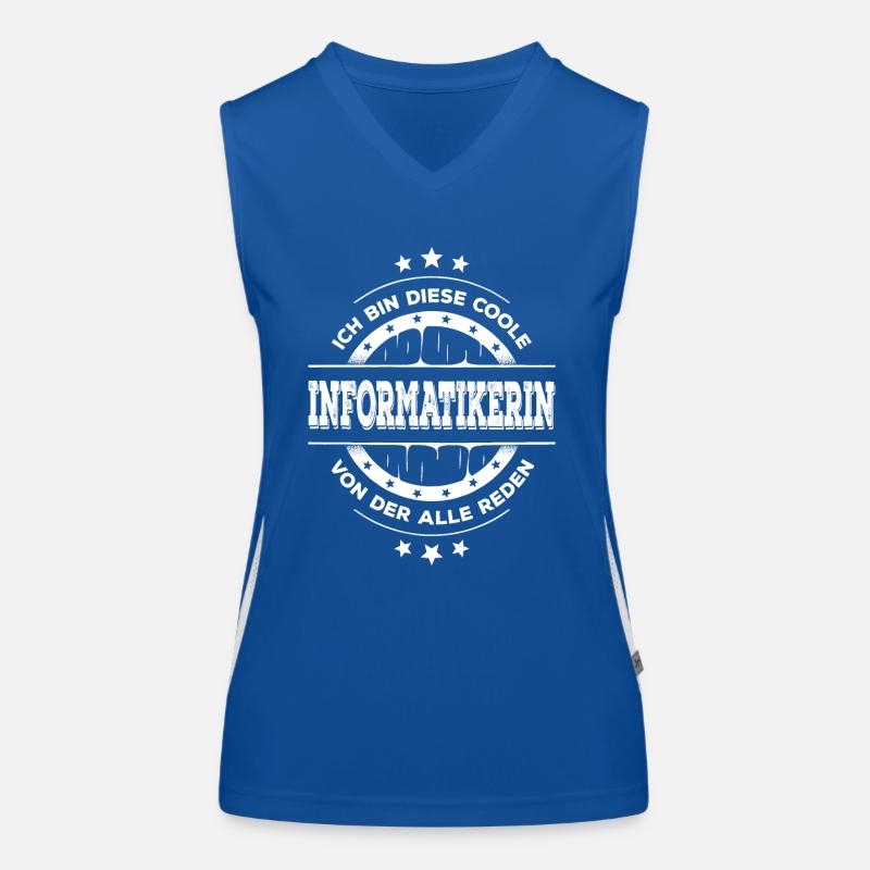 Informatikerin Geburtstag IT Entwicklerin Geschenk Funktionelles Kontrast-Tank Top für Frauen