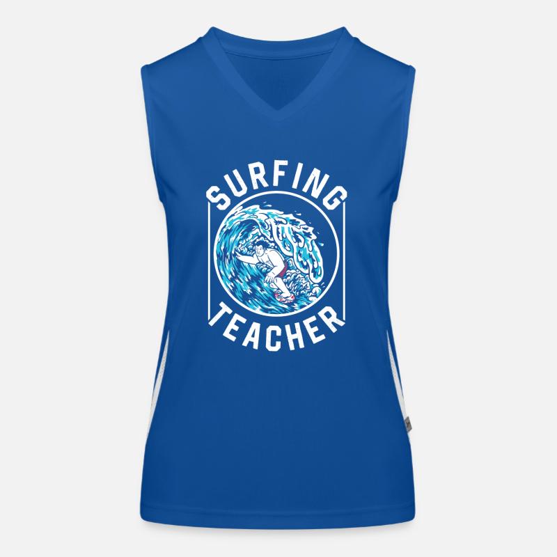 Surf Instructor Surfing Surfer Surfing Surfboard Women's Functional Contrast Tank Top