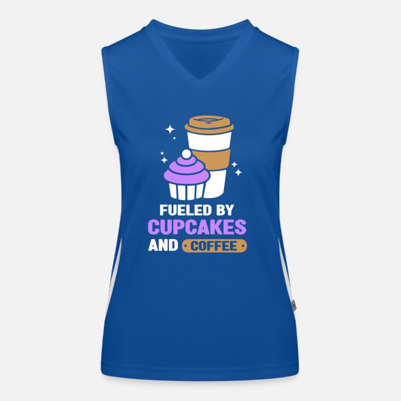 Propulsé par Cupcakes et Coffee Cupcake Eating Débardeur respirant contrasté Femme