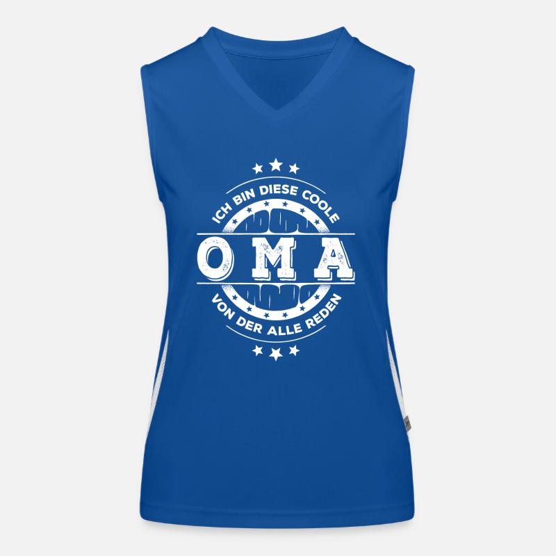 Ich Bin Oma Geburtstag Großmutter Geschenk Funktionelles Kontrast-Tank Top für Frauen