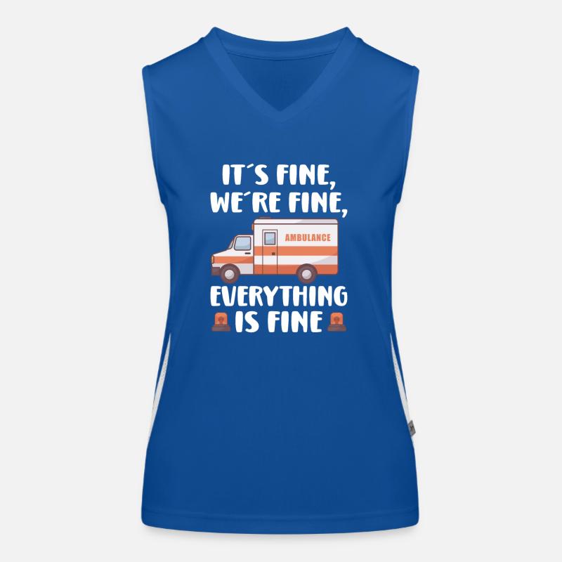 Paramedic First Responder Ambulance Driver Women's Functional Contrast Tank Top