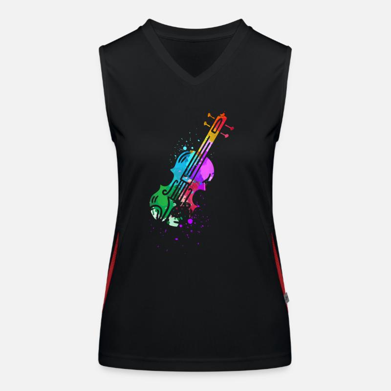 Violoniste, Violon, Jouer du violon Débardeur respirant contrasté Femme