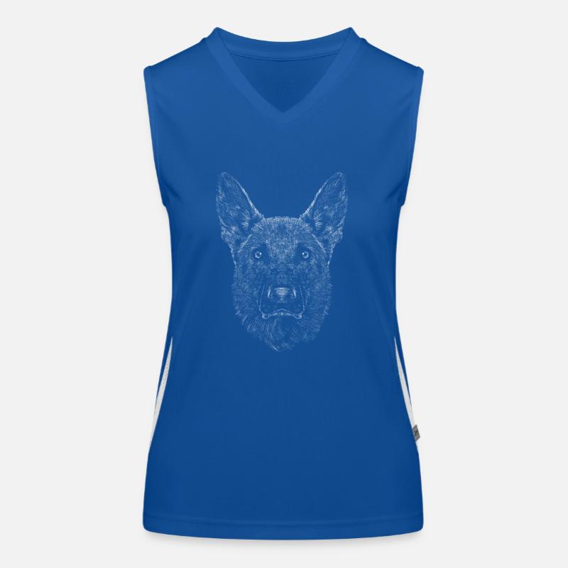 German Shepherd Women's Functional Contrast Tank Top