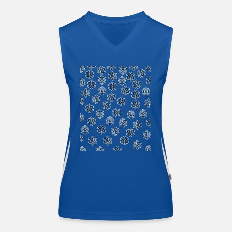 Snowflake Schneeflocke Winter Funktionelles Kontrast-Tank Top für Frauen