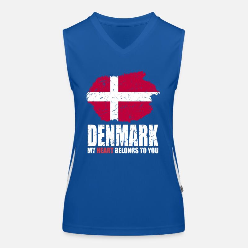 Drapeau du Danemark Débardeur respirant contrasté Femme