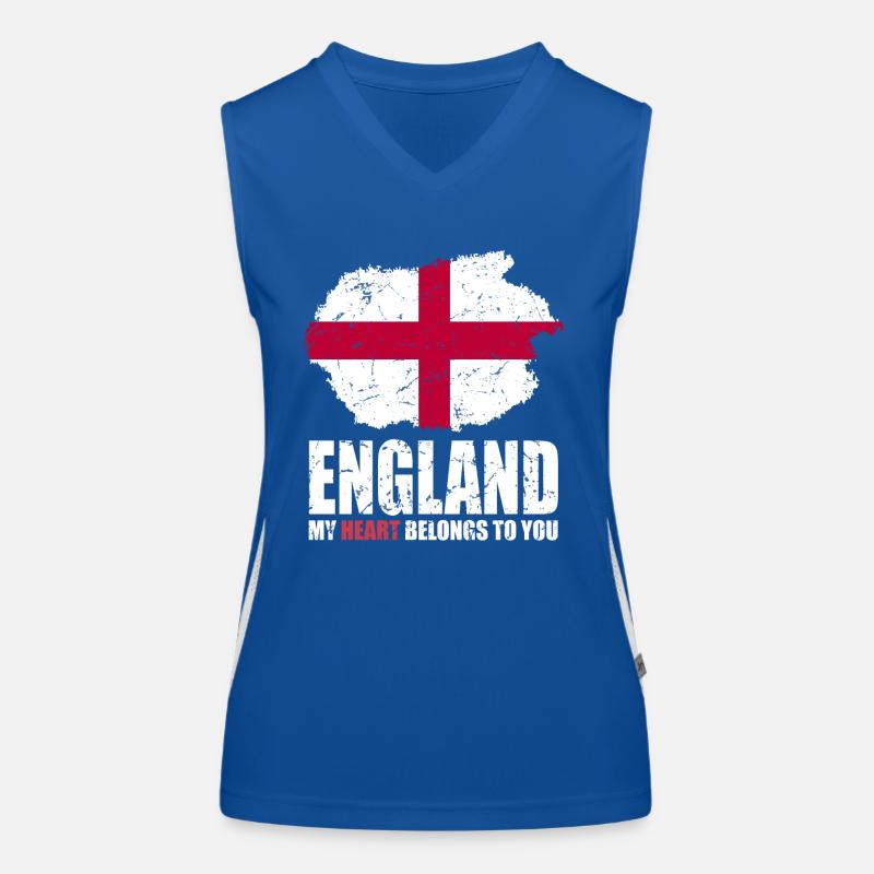 Drapeau de l’Angleterre Débardeur respirant contrasté Femme