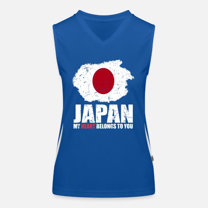 Drapeau du Japon Débardeur respirant contrasté Femme