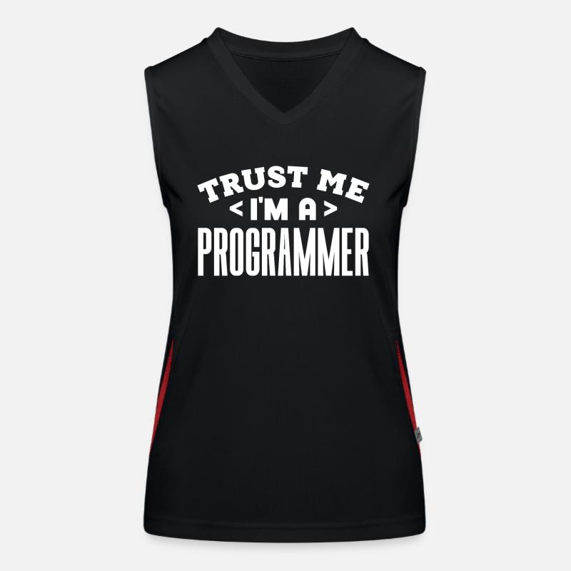 Software Developer Programmer Gift Women's Functional Contrast Tank Top