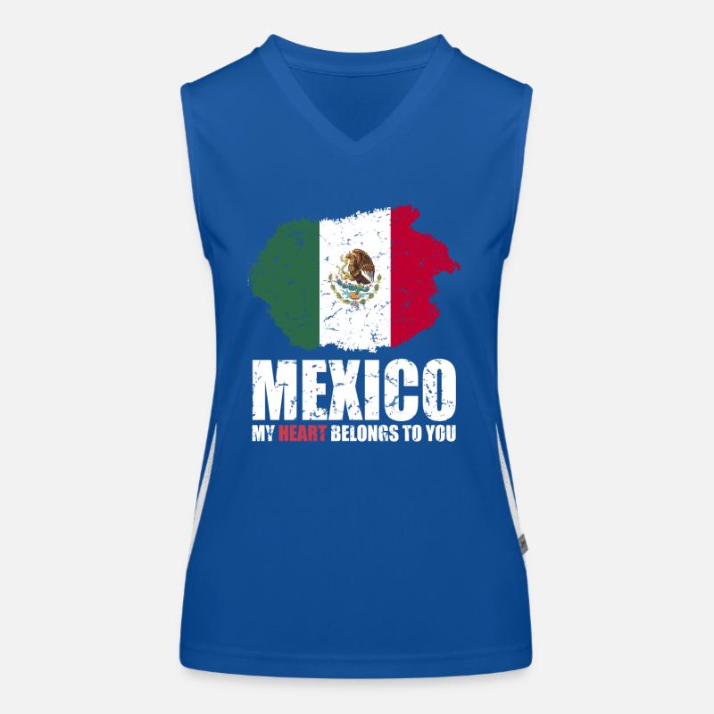 Mexico Flag Women's Functional Contrast Tank Top