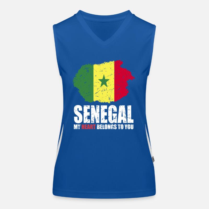 Drapeau du Sénégal Débardeur respirant contrasté Femme