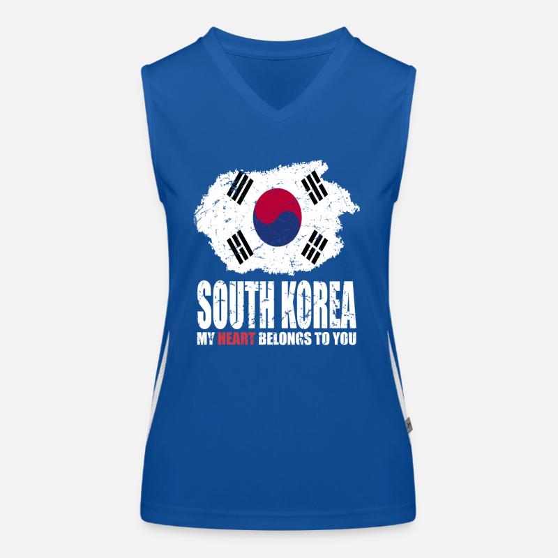 Drapeau de la Corée du Sud Débardeur respirant contrasté Femme