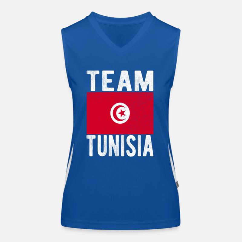 Drapeau de la Tunisie Débardeur respirant contrasté Femme