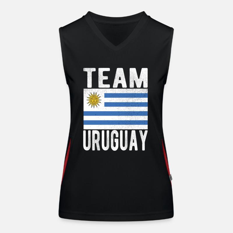 Drapeau de l’Uruguay Débardeur respirant contrasté Femme