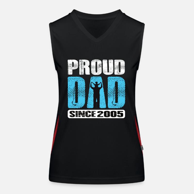 Proud Dad Since 2005 Women's Functional Contrast Tank Top