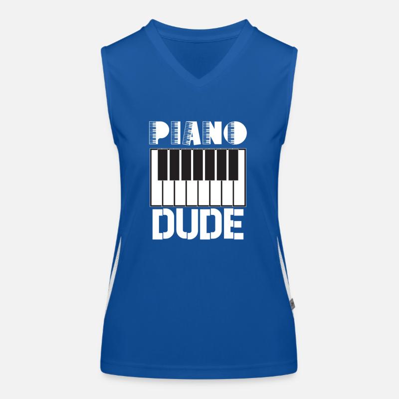 Piano Player Funny Piano Keyboard Women's Functional Contrast Tank Top