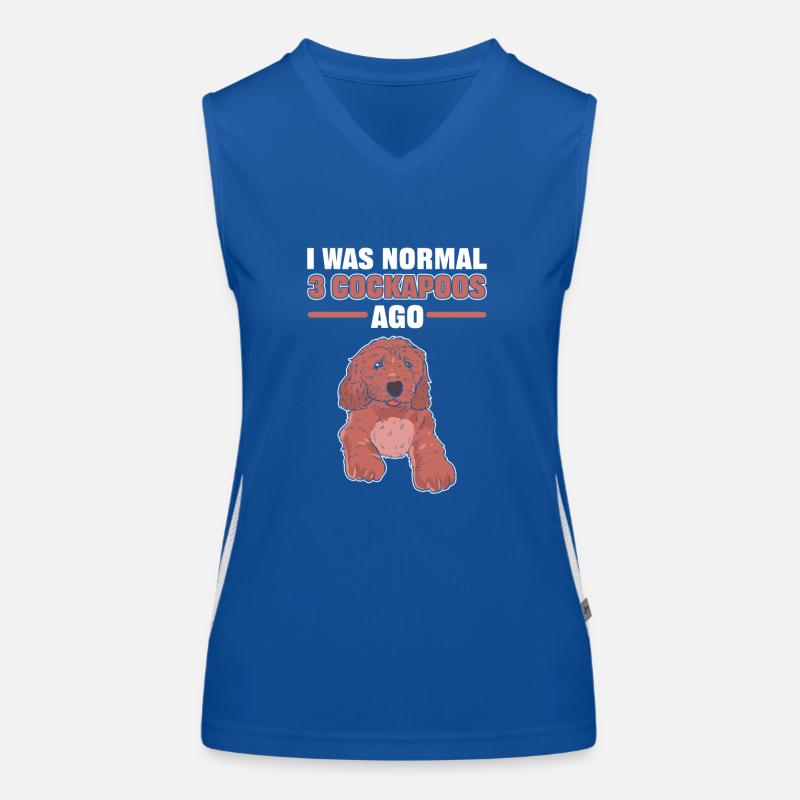 J’étais normal il y a 2 cockapoos propriétaire de chien cockapoo Débardeur respirant contrasté Femme