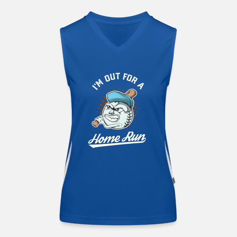Baseball Mascot Home Run Women's Functional Contrast Tank Top