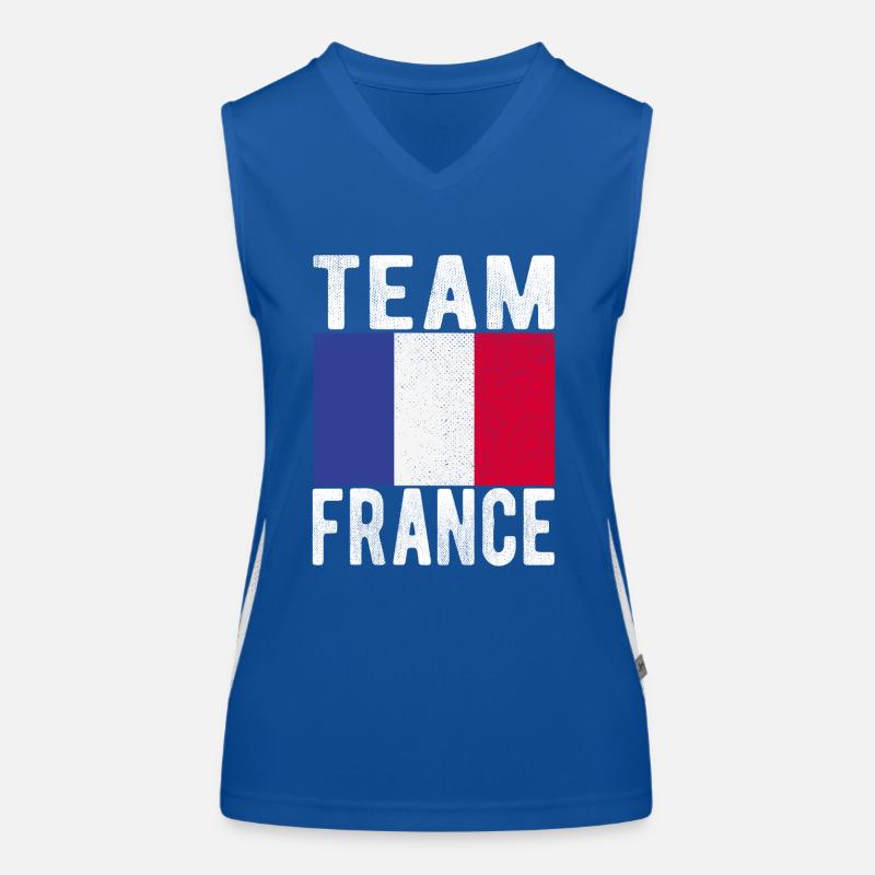 Français drapeau Débardeur respirant contrasté Femme