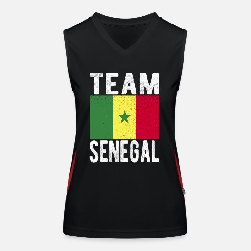 Drapeau du Sénégal Débardeur respirant contrasté Femme