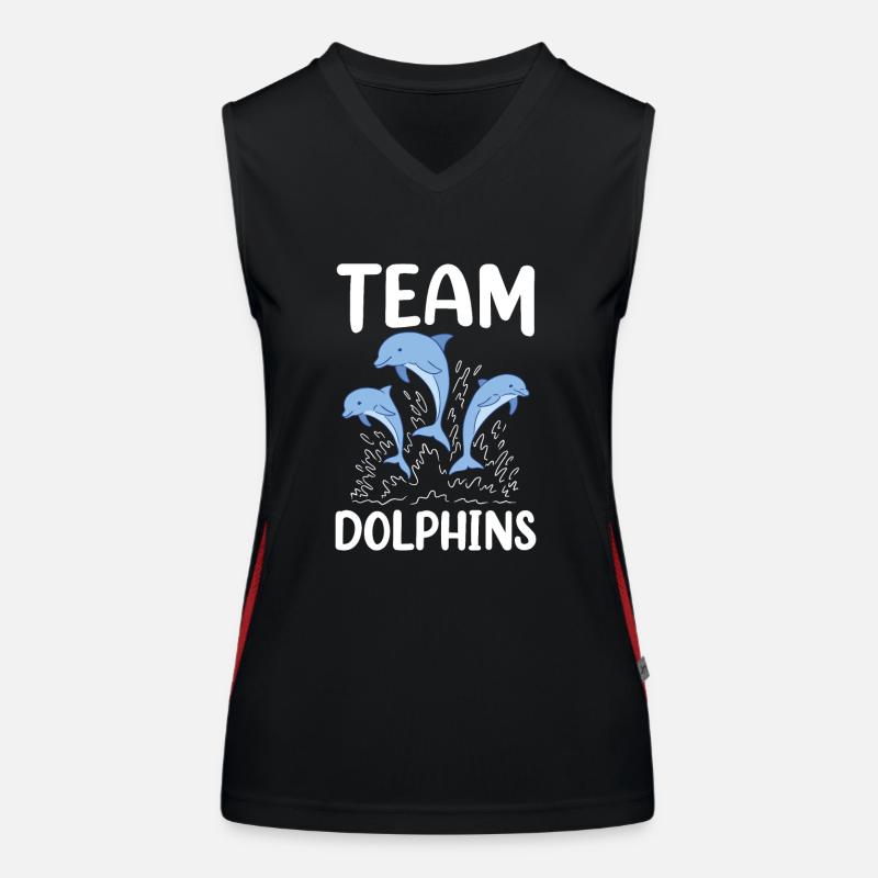 Team Dolphins Lovers Dolphins Dolphins Dolphins Women's Functional Contrast Tank Top