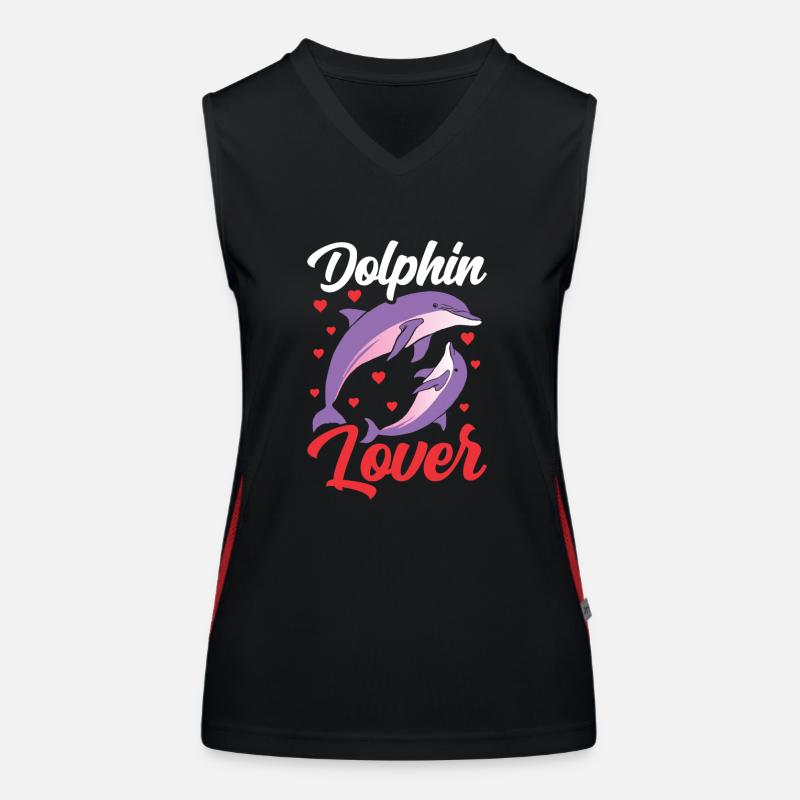 Dolphin lover Dolphins Dolphins Dolphin Women's Functional Contrast Tank Top