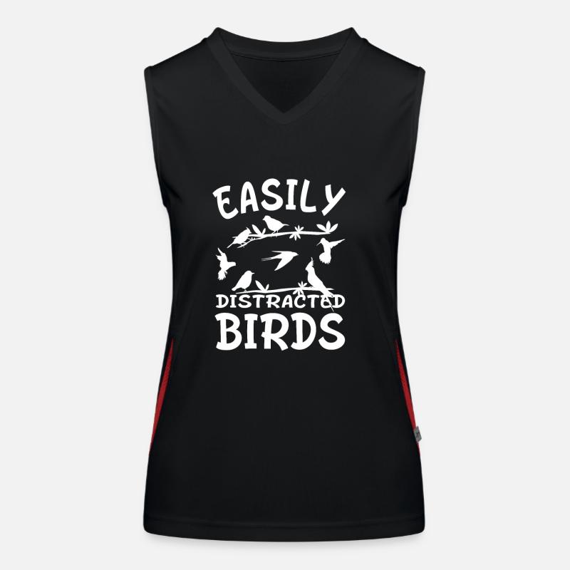 Ornithologist - Easily distracted - Birdwatching Women's Functional Contrast Tank Top
