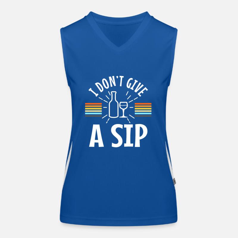 I don't give a sip Funktionelles Kontrast-Tank Top für Frauen