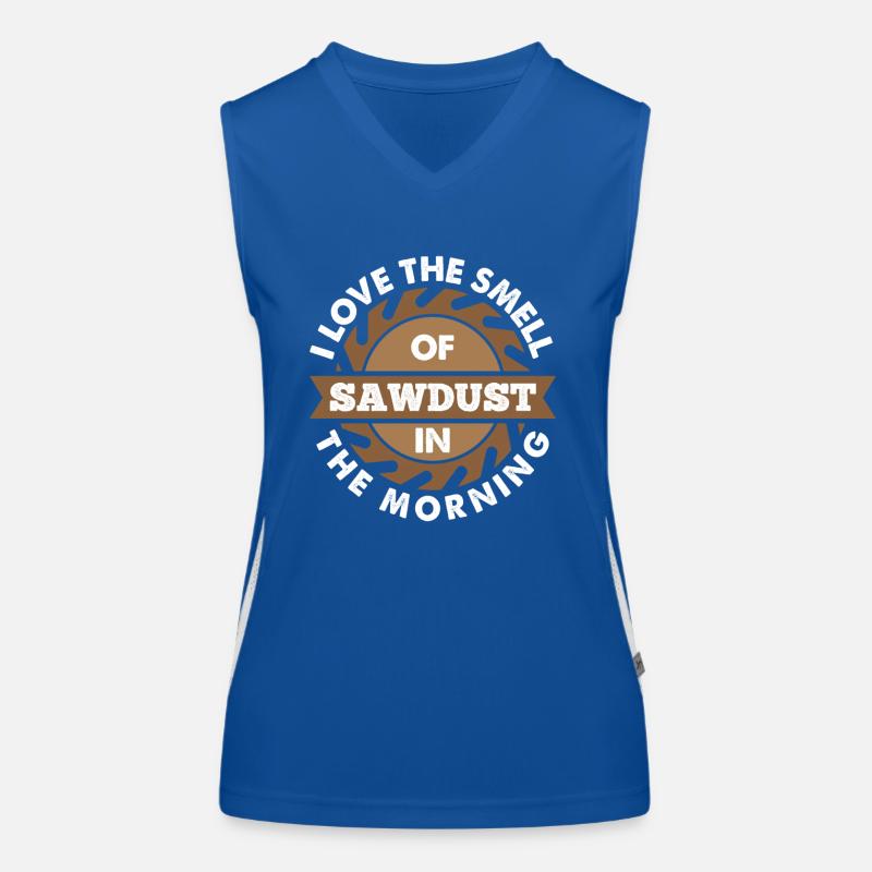 Profession de menuisier Sciure de bois le matin Débardeur respirant contrasté Femme