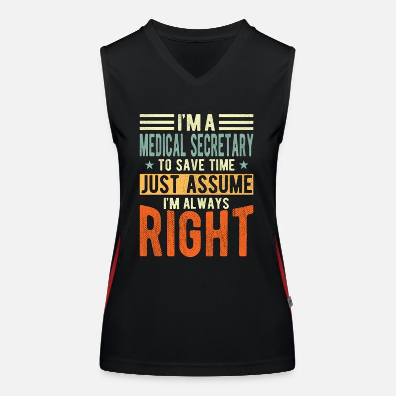 Arzthelferin Funktionelles Kontrast-Tank Top für Frauen