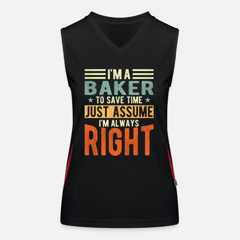 Bäcker Funktionelles Kontrast-Tank Top für Frauen