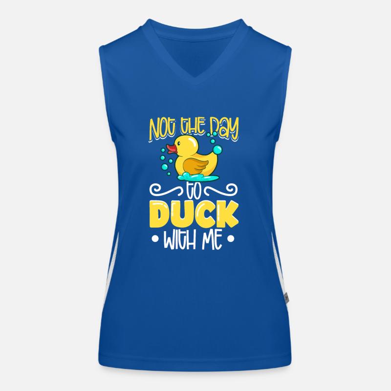 Rubber Duck Ducks Bird Hunt Duck lover Gift Idea Women's Functional Contrast Tank Top