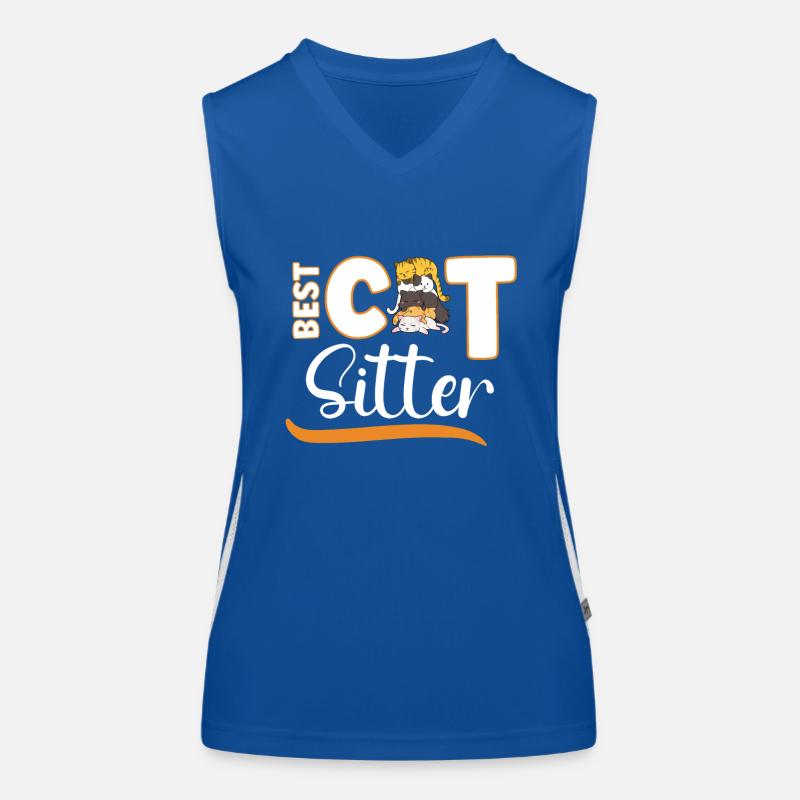 Chat assis Chat Chiot Chat Marcheurs Cat Sitter Débardeur respirant contrasté Femme