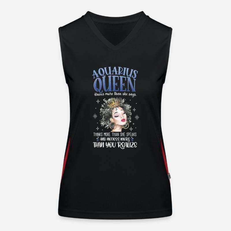 Aquarius Queen Funktionelles Kontrast-Tank Top für Frauen