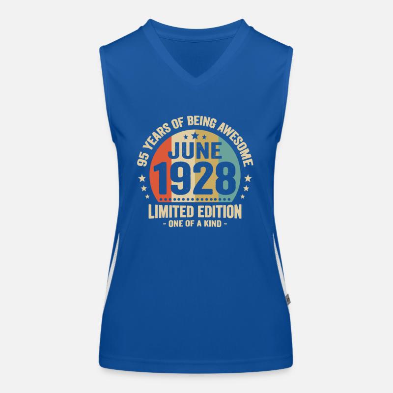 Juni 1928 95-jähriges Jubiläum Vintage-Geschenkidee Funktionelles Kontrast-Tank Top für Frauen
