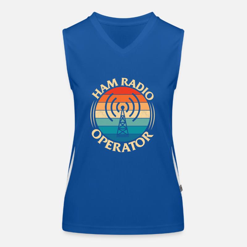 Ham Radio Operator Amateur Morse Funktionelles Kontrast-Tank Top für Frauen