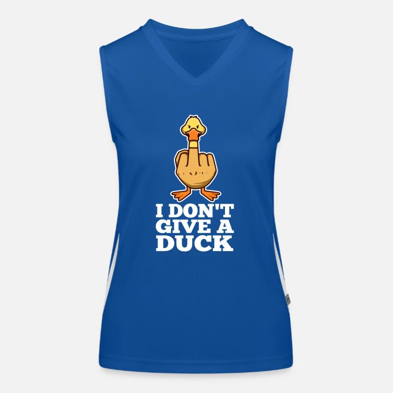 I Don't Give A Duck Funktionelles Kontrast-Tank Top für Frauen