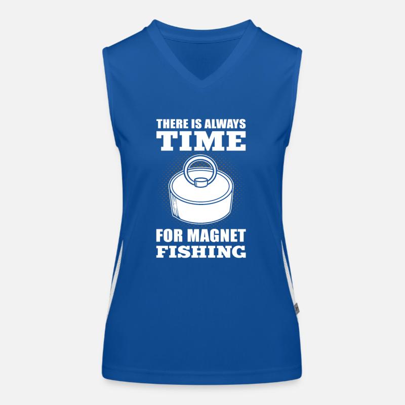 Magnet Pêche Pêcheur Chasseurs de trésors Grappin Gripling Hook Grippe Débardeur respirant contrasté Femme