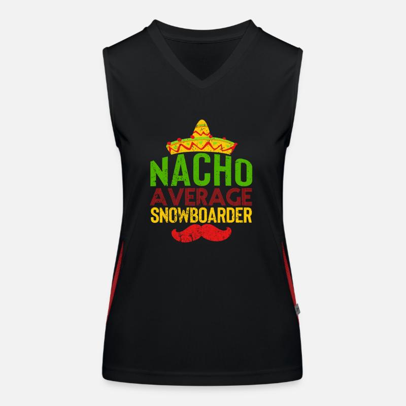 Nacho Average Snowboarder Cinco De Mayo Mexique Débardeur respirant contrasté Femme