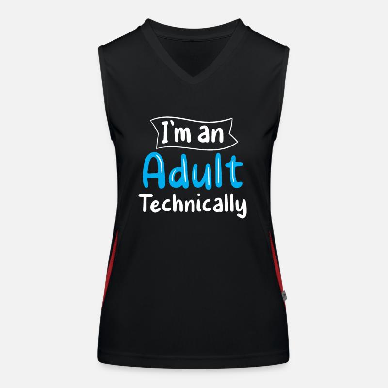 Ich Bin Ein Erwachsener Technisch Erwachsen Funktionelles Kontrast-Tank Top für Frauen