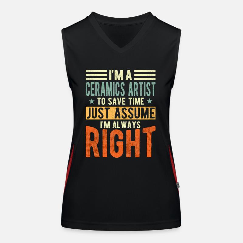 Ceramic artists Women's Functional Contrast Tank Top