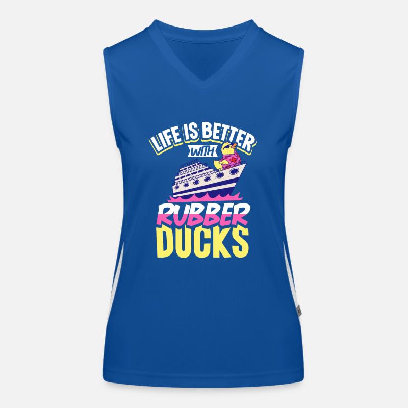 Rubber Ducks Duck Duck Lovers Bathroom Women's Functional Contrast Tank Top