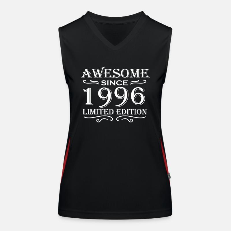 1996 - Women's Functional Contrast Tank Top - black/red