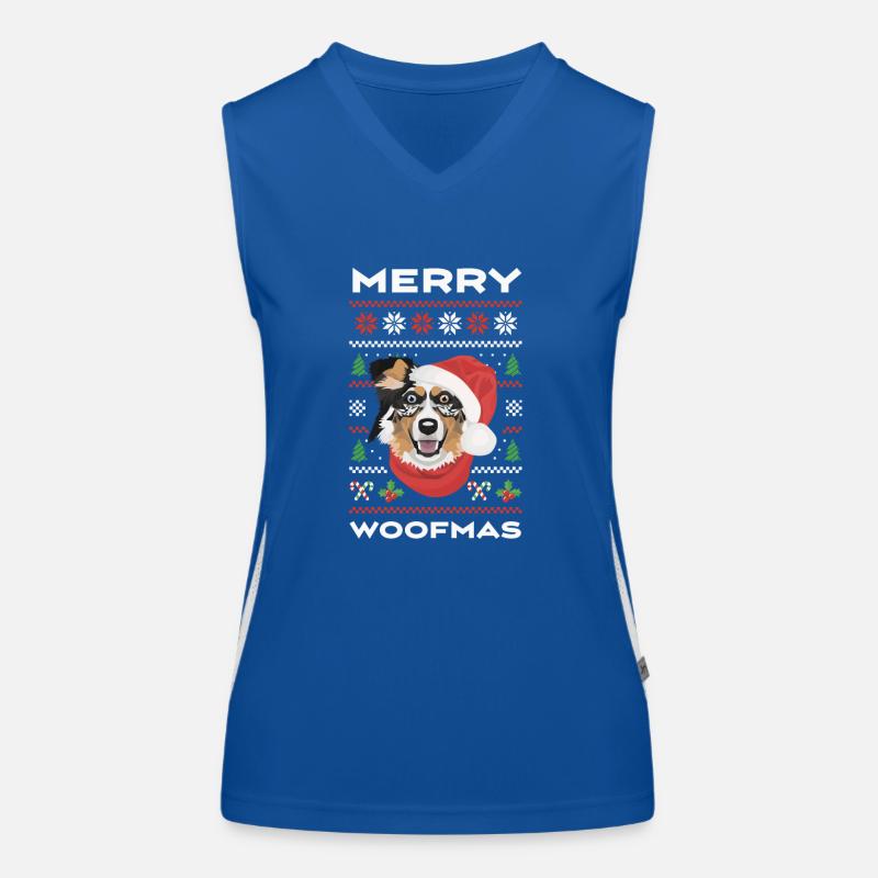 Berger australien Joyeux Noël Débardeur respirant contrasté Femme